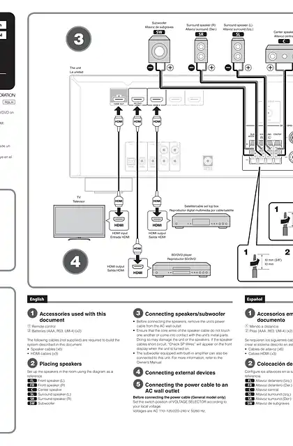 yamaha雅马哈HTR-2067 Easy Setup Guide